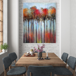 Toile 48 x 60 - Forêt abstraite et colorée