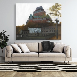Canvas 48 x 60 - Le château de frontenac in autumn