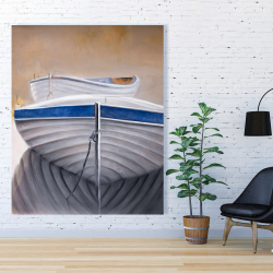 Canvas 48 x 60 - Two canoe boats