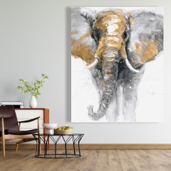 Toile 48 x 60 - éléphant doré