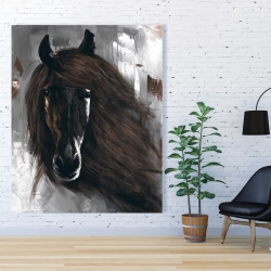 Canvas 48 x 60 - Dark brown horse