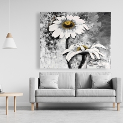 Canvas 48 x 60 - Abstract daisies flowers