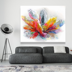 Canvas 48 x 60 - Abstract flower with texture