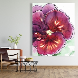 Canvas 48 x 60 - Blossoming orchid with wavy petals