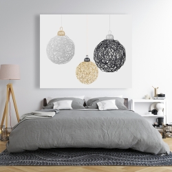 Canvas 48 x 60 - Three christmas balls