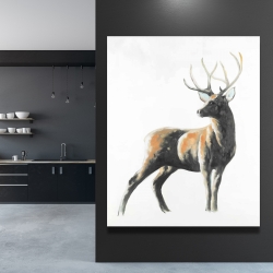 Canvas 48 x 60 - Abstract deer