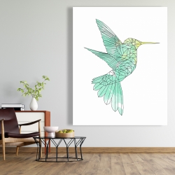 Canvas 48 x 60 - Geometric hummingbird