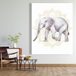 Canvas 48 x 60 - Elephant on mandalas