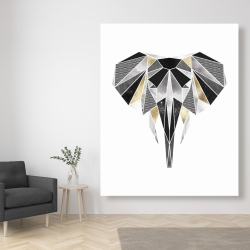 Toile 48 x 60 - éléphant géométrique