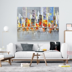 Canvas 48 x 60 - Color splash cityscape