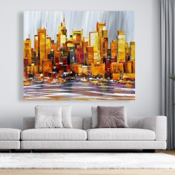 Canvas 48 x 60 - Orange buildings