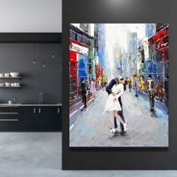 Canvas 48 x 60 - Kiss of times square