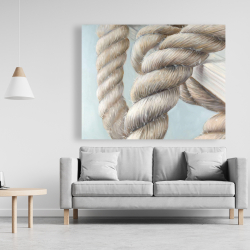 Canvas 48 x 60 - Boat rope knot closeup