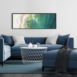 Framed 16 x 48 - Turquoise sea