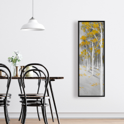 Framed 16 x 48 - Yellow birch forest