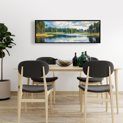 Framed 16 x 48 - Golf lake