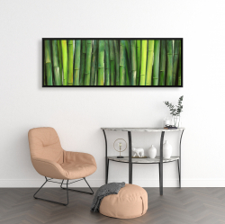 Framed 16 x 48 - Green bamboo