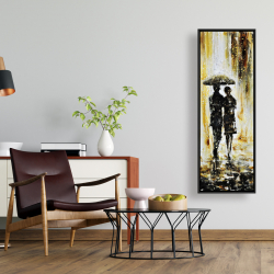 Encadré 16 x 48 - Couple sous la pluie