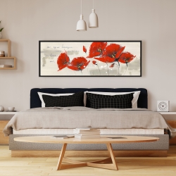 Framed 16 x 48 - Red flowers with an handwritten typo