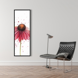 Framed 16 x 48 - Pink daisy