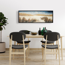Framed 16 x 48 - Abandoned boat