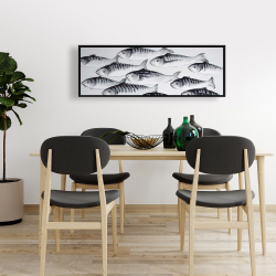 Encadré 16 x 48 - Banc de poisson gris