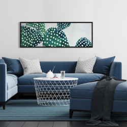 Framed 16 x 48 - Opuntia cactus