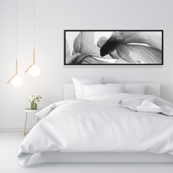 Framed 16 x 48 - Monochrome two betta