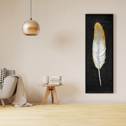 Encadré 16 x 48 - Plume dorée