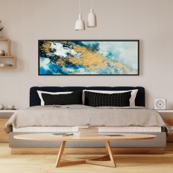Encadré 16 x 48 - Marbre bleu et doré