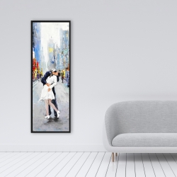 Framed 16 x 48 - Kiss of times square