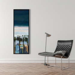 Framed 16 x 48 - Bird's eye view of beach