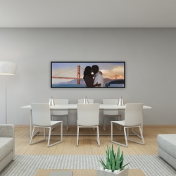 Framed 16 x 48 - A loving couple in san francisco