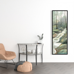 Framed 16 x 48 - Waterfall
