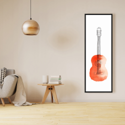 Encadré 16 x 48 - Petite guitare rouge
