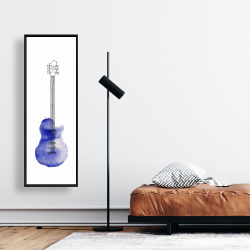Framed 16 x 48 - Blue guitar