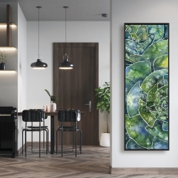 Encadré 16 x 48 - Succulents abstrait