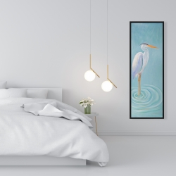 Framed 16 x 48 - Great blue heron