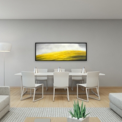 Framed 16 x 48 - Yellow hill