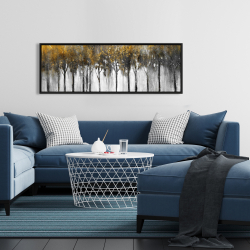 Encadré 16 x 48 - Forêt abstraite jaune