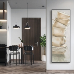 Framed 16 x 48 - Coffee mugs