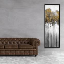 Framed 20 x 60 - Abstract yellow forest