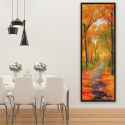 Framed 20 x 60 - Autumn trail in the forest