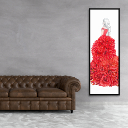 Encadré 20 x 60 - Robe en fleurs