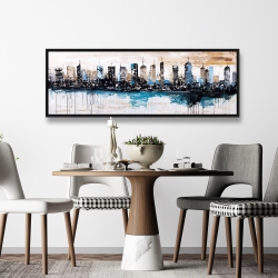 Framed 20 x 60 - Buildings on the horizon