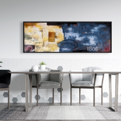 Framed 20 x 60 - Abstract art with numbers