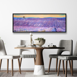 Encadré 20 x 60 - Paysage d'un champ de lavande