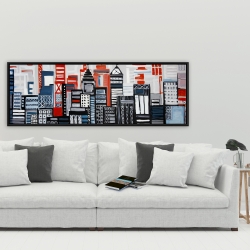 Framed 20 x 60 - Geometric urban landscape