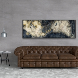 Encadré 20 x 60 - Vieille carte du monde