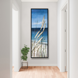 Framed 20 x 60 - Wild herbs in the wind on at the beach